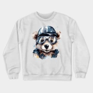 Cute Baby Bear Explorer Crewneck Sweatshirt